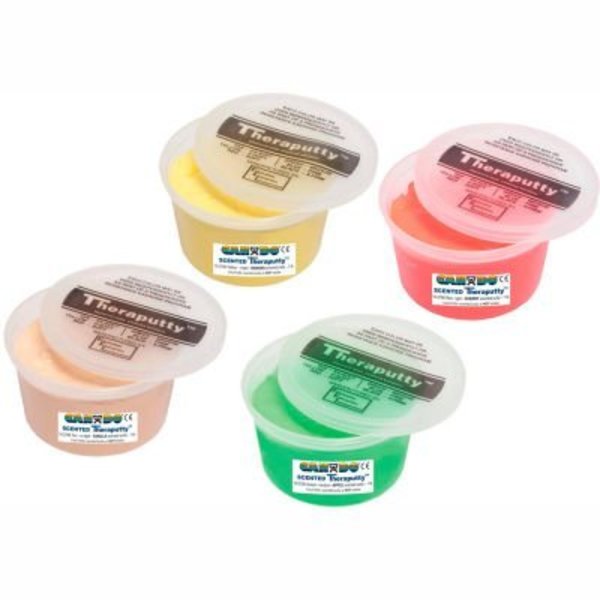 Fabrication Enterprises TheraPutty® Scented Exercise Putty, 1 lb., 4-Piece Set (Tan, Yellow, Red, Green) 327533